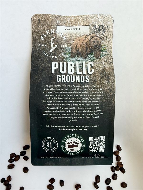 Backcountry Hunters & Anglers Public Grounds Roast (Order through link in bio).