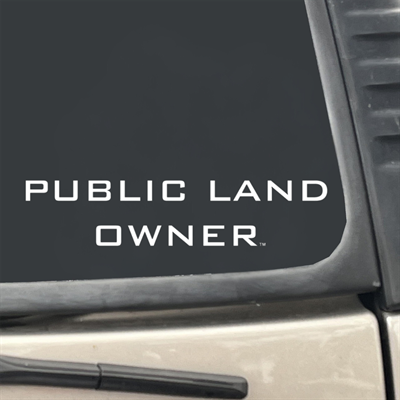 Public Land OwnerÂ® - White Vinyl Transfer Decal