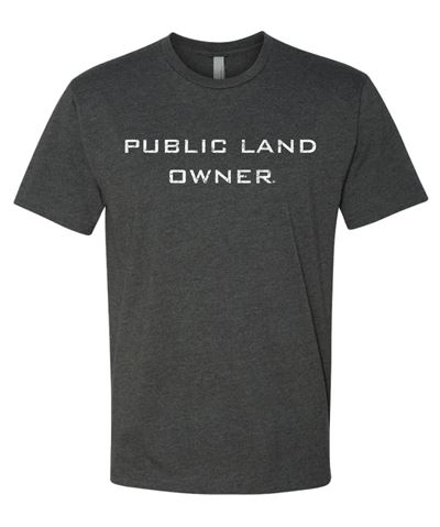 Public Land Owner® T-Shirt - Charcoal/Logo