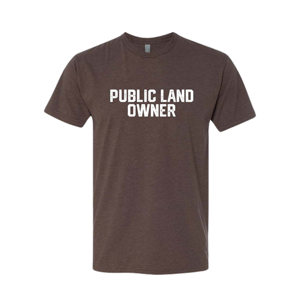 Public Land Owner® T-Shirt-Brown