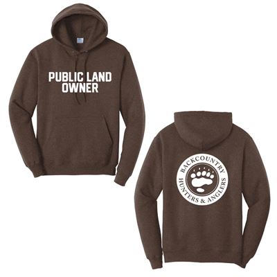 Public Land Owner® Hoodie-Brown