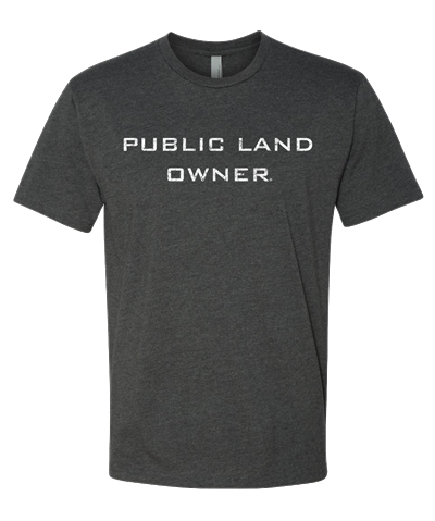 Public Land Owner® T-Shirt - Charcoal/Logo