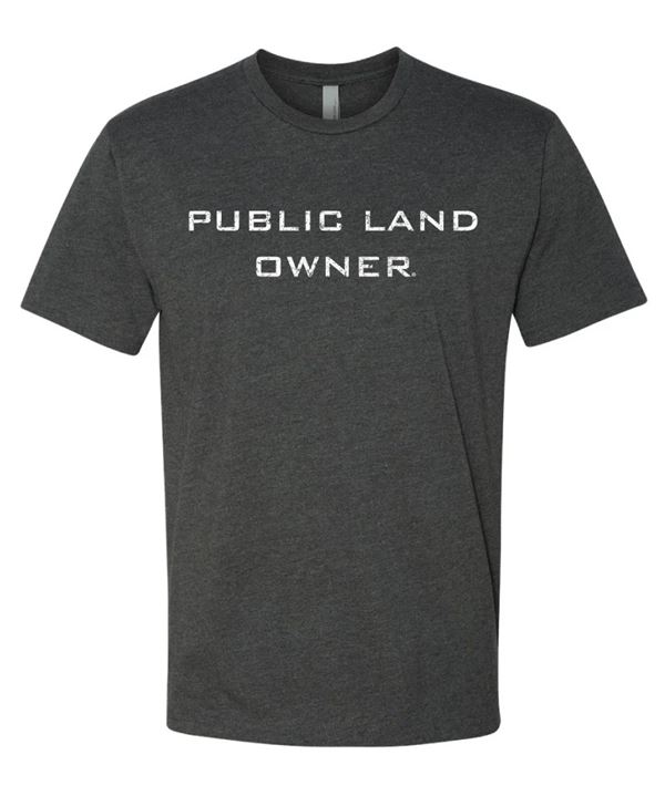 Public Land Owner® T-Shirt - Charcoal/Logo