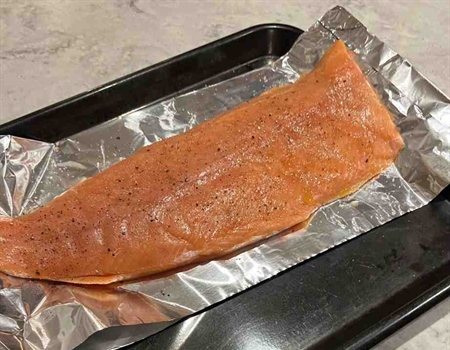 Alaskan King Salmon with Yellow Pepper Saffron Sauce