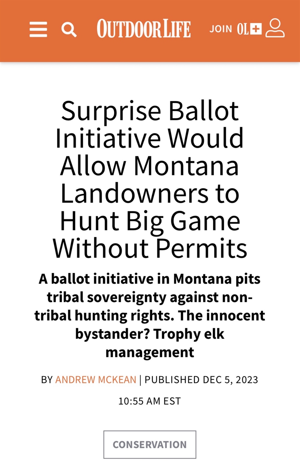 Surprise Ballot Initiative Would Allow Montana Landowners to Hunt Big Game Without Permits