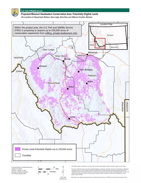 LETTER: MT BHA comments in support of Proposed Missouri Headwaters Conservation Area
