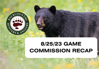 8/25/23 New Mexico State Game Commission Recap