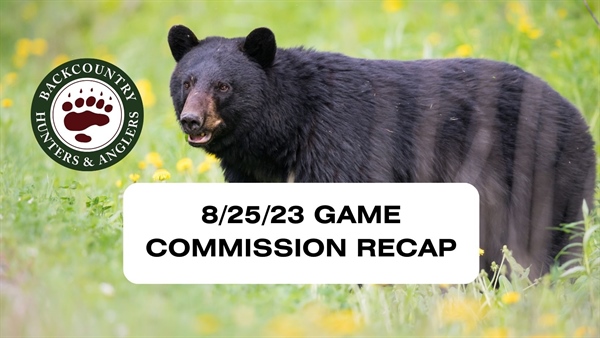 8/25/23 New Mexico State Game Commission Recap