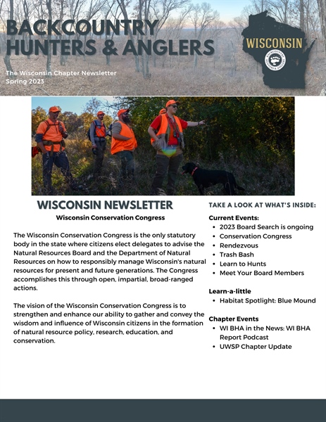 Wisconsin BHA Chapter Newsletter- Spring 2023