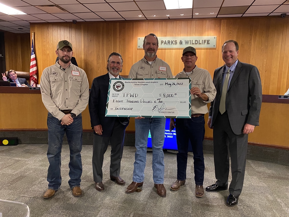 Texas BHA Funds TPWD Scholarship with $8,000 Donation