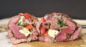 Stuffed Venison Steaks with Homemade Chimichurri