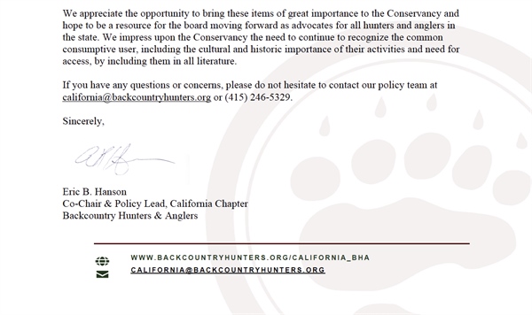 CA Chapter Comments on Coastal Public Access Guidelines
