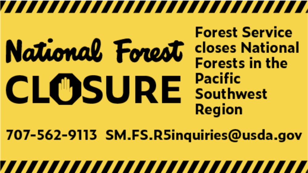 Fire and Forest Service Closures in California