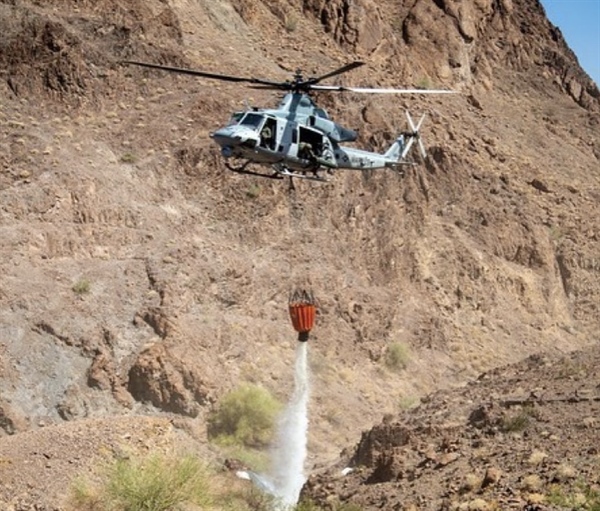 U.S. Marine Corps Helicopters to Haul Water for Wildlife