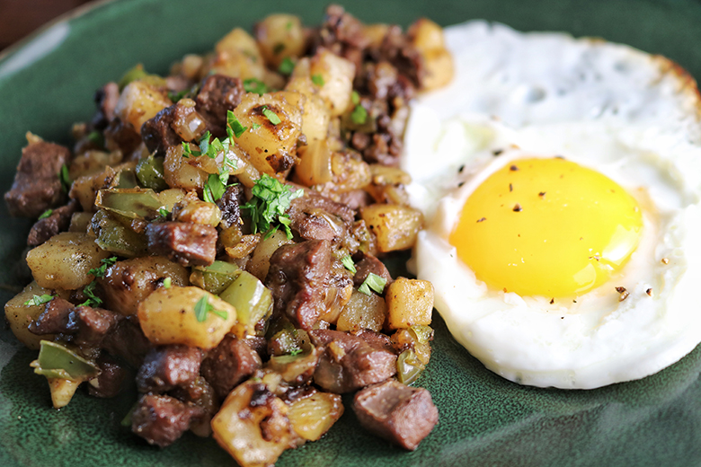 Venison Heart Hash
