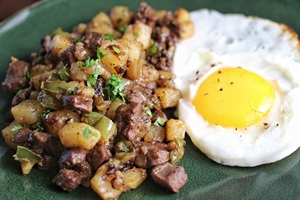 Venison Heart Hash