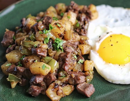 Venison Heart Hash