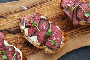 Venison and Horseradish Toast