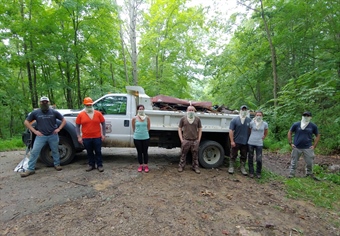 Amid Covid-19 Ohio BHA works to remove Wayne National Forest illegal dump site