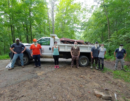 Amid Covid-19 Ohio BHA works to remove Wayne National Forest illegal dump site
