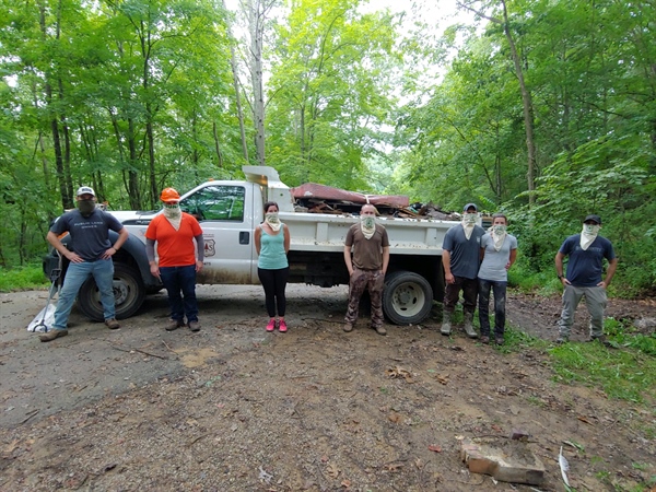 Amid Covid-19 Ohio BHA works to remove Wayne National Forest illegal dump site