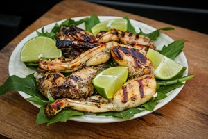 Grilled Jerk Frog Legs