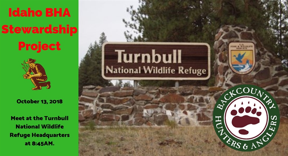 Idaho BHA needs volunteers for a stewardship project at Turnbull National Wildlife Refuge on October 13