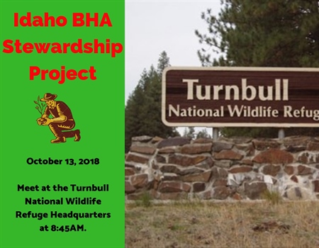 Idaho BHA needs volunteers for a stewardship project at Turnbull National Wildlife Refuge on October 13