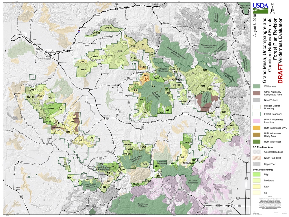 GMUG Wilderness Evaluation Comment Period