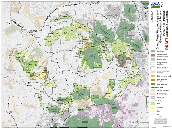 GMUG Wilderness Evaluation Comment Period