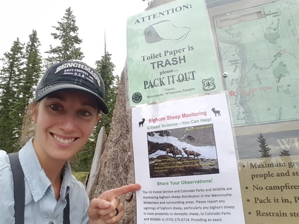 Colorado Backcountry Hunters & Anglers Volunteer Signage and Bighorn Observation Program
