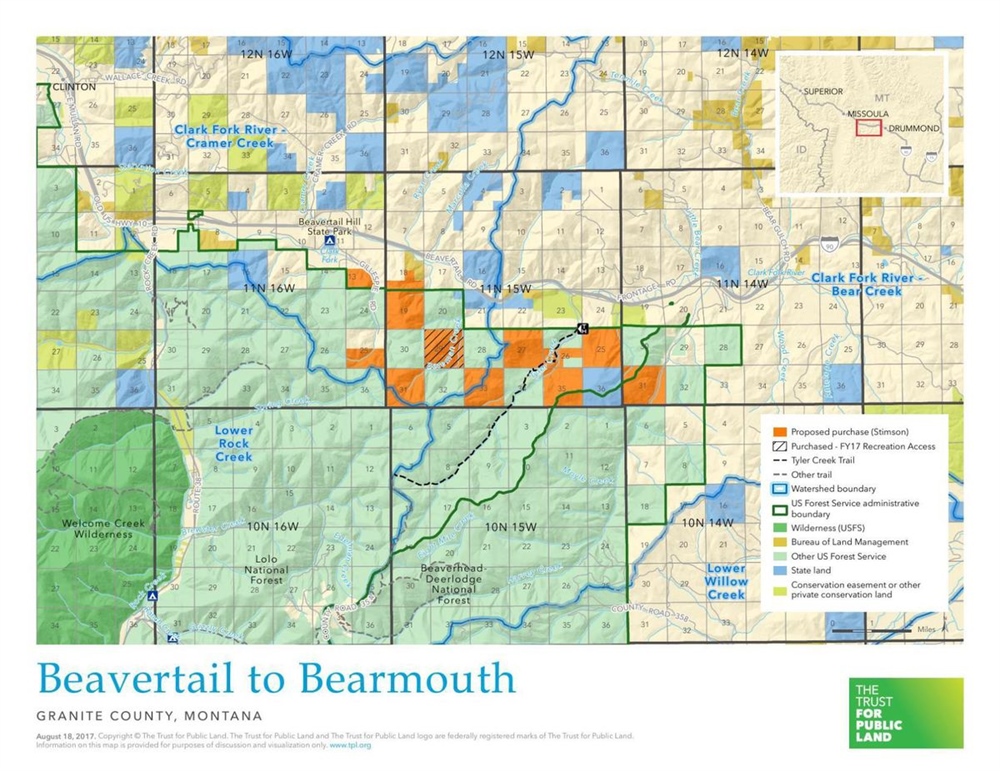 Stimson transfers land to Lolo Forest near Beavertail