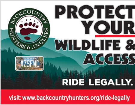 Arizona BHA Leads OHV Signage Project to Protect Habitat & Access