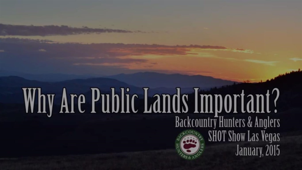 BHA Video from SHOT Show: Why are Public Lands So Important?