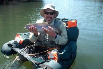 Mike Kohler Float tubing for big Rainbows
