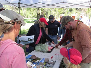 Nature Scavenger Hunt judging the finds