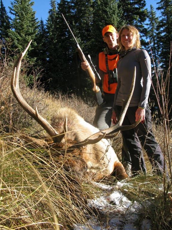 This Colorado high country bull was brought down by a 130-grain Barnes TTSX. Photo: Corey Ellis This Colorado high country bull was brought down by a 130-grain Barnes TTSX. Photo Credit: Corey Ellis